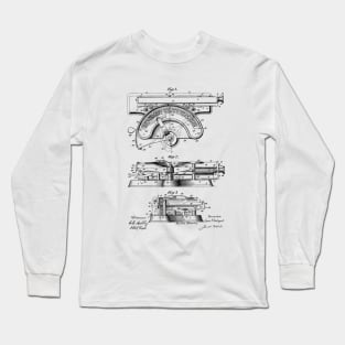 TYPEWRITER VINTAGE PATENT DRAWING Long Sleeve T-Shirt